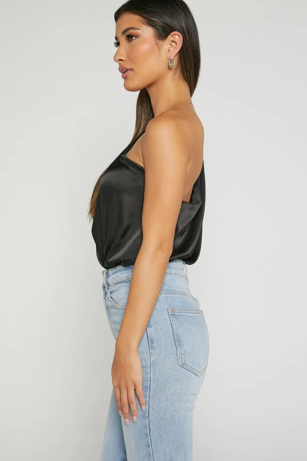 Bridie Bodysuit 8211 One Shoulder Bodysuit In Black Women Showpo Tops