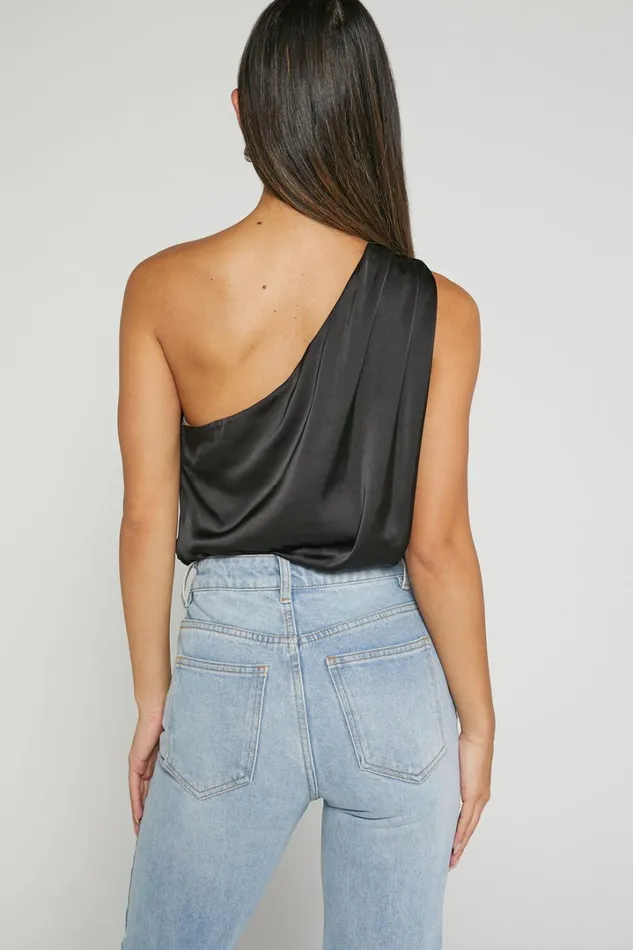 Bridie Bodysuit 8211 One Shoulder Bodysuit In Black Women Showpo Tops