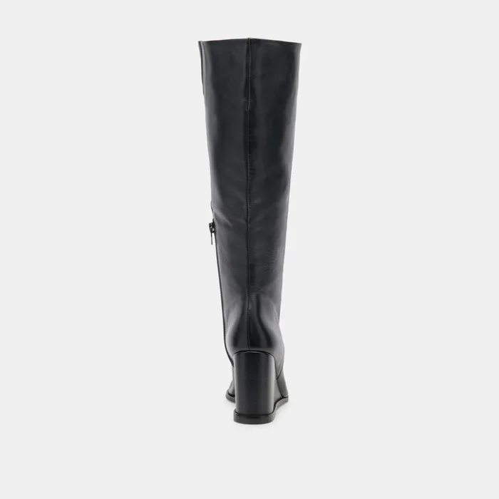Bruce Boots Black Leather Women Dolce Vita Boots and Booties