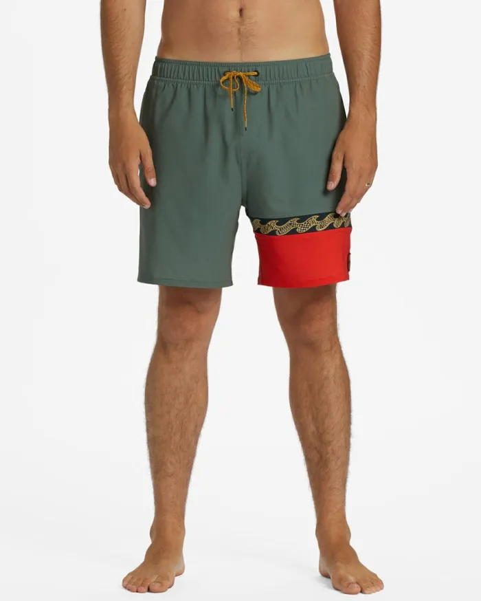 Burleigh Layback 17034 Boardshorts Sage Men Billabong Side Pockets
