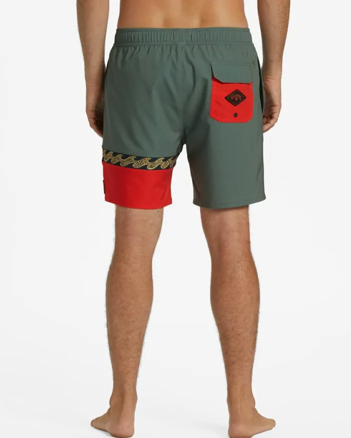 Burleigh Layback 17034 Boardshorts Sage Men Billabong Side Pockets
