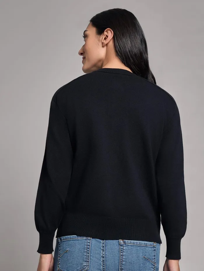 ButtonFront Saddle Shoulder Cardigan Women Jones New York Sweaters and Cardigans