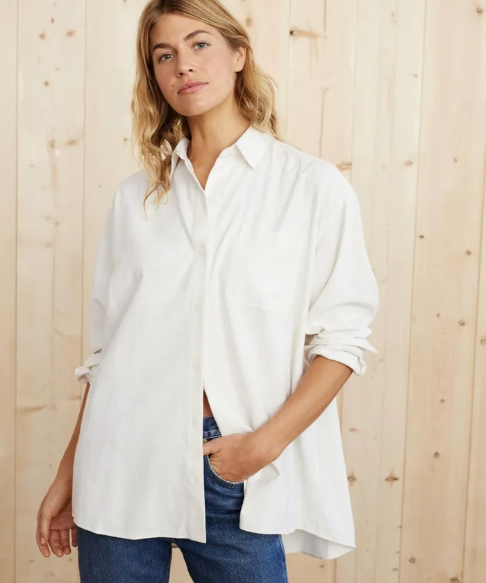 ButtonUps Women Jenni Kayne Relaxed Oversized Shirt Ivory