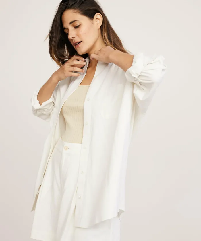 ButtonUps Women Jenni Kayne Relaxed Oversized Shirt Ivory