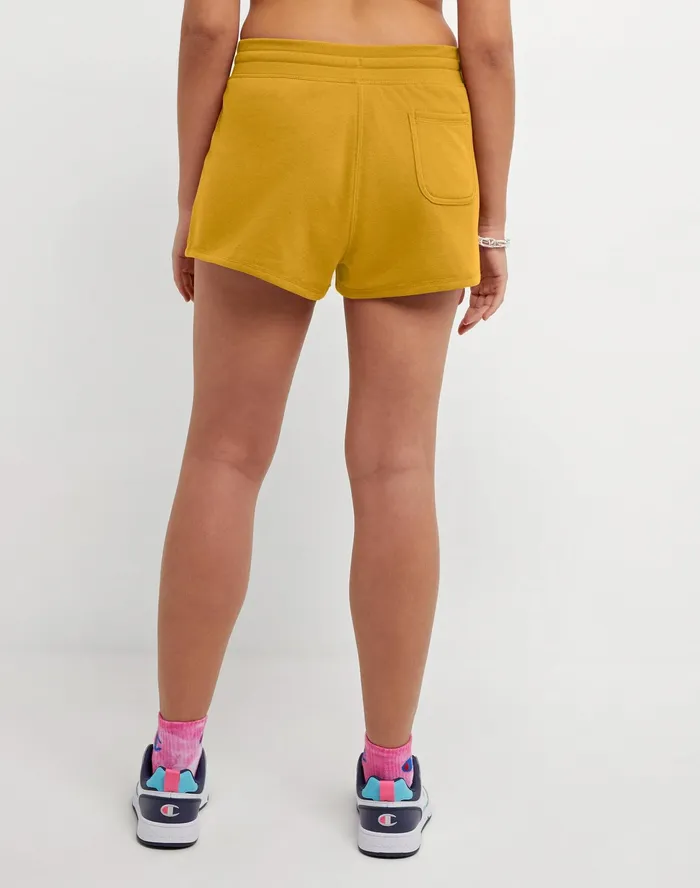 Campus French Terry Shorts C Logo 25034 Sun Dial Yellow Women Champion Shorts