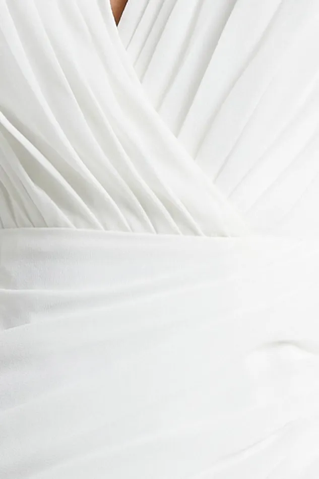Can I Be Your Honey Mini Dress 8211 Plunge Balloon Sleeve Dress In White Women Showpo Curve Clothes