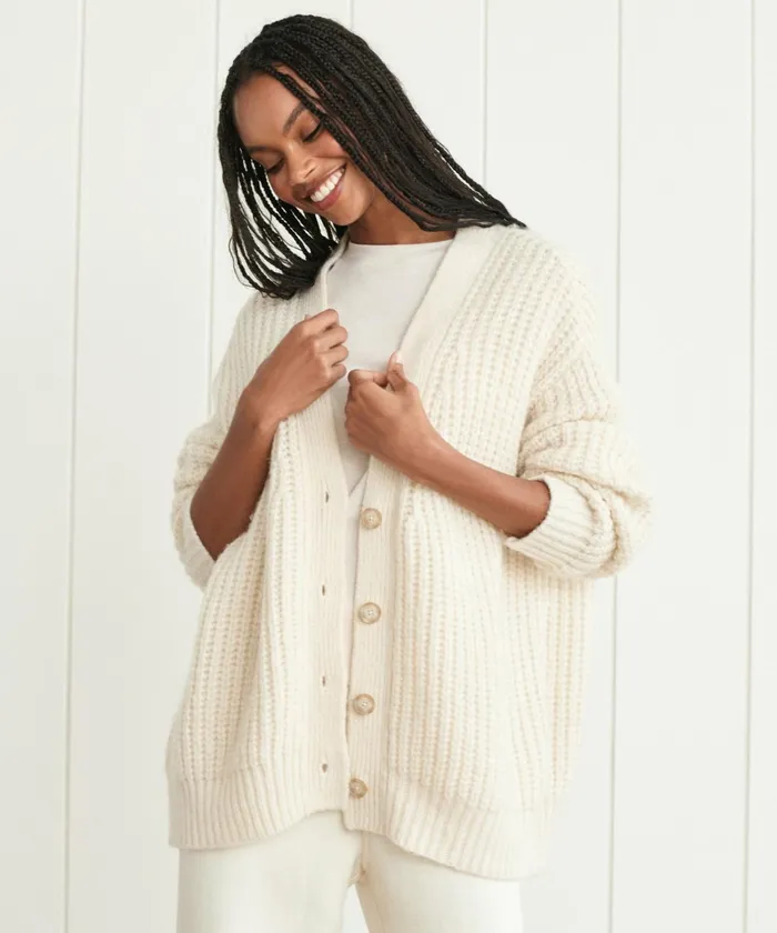 Cardigans Women Jenni Kayne Alpaca Cocoon Cardigan Ivory