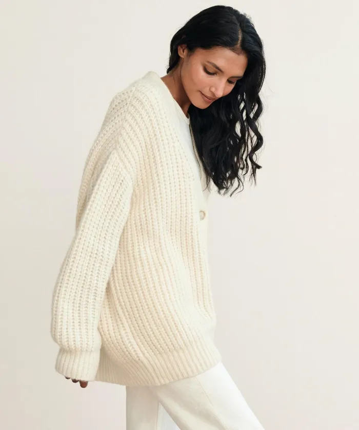Cardigans Women Jenni Kayne Alpaca Cocoon Cardigan Ivory