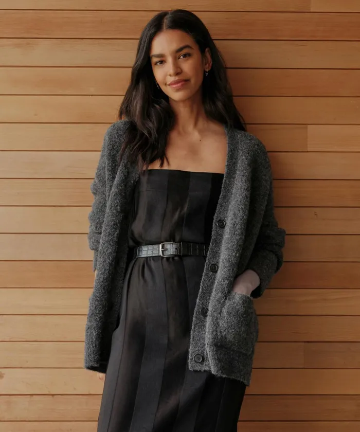 Cardigans Women Jenni Kayne Boucle Cocoon Cardigan Charcoal