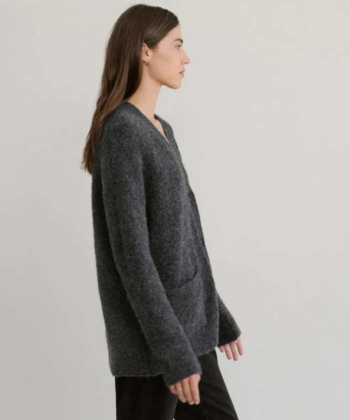 Cardigans Women Jenni Kayne Boucle Cocoon Cardigan Charcoal
