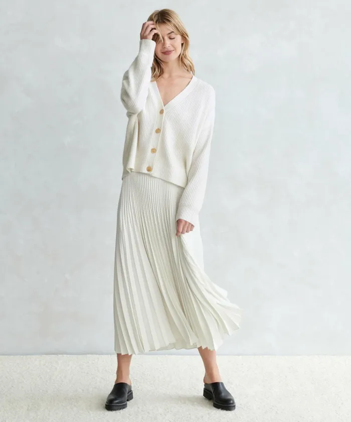 Cardigans Women Jenni Kayne Cropped Cashmere Cocoon Ivory Ivory