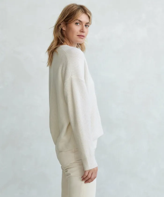 Cardigans Women Jenni Kayne Cropped Cashmere Cocoon Ivory Ivory