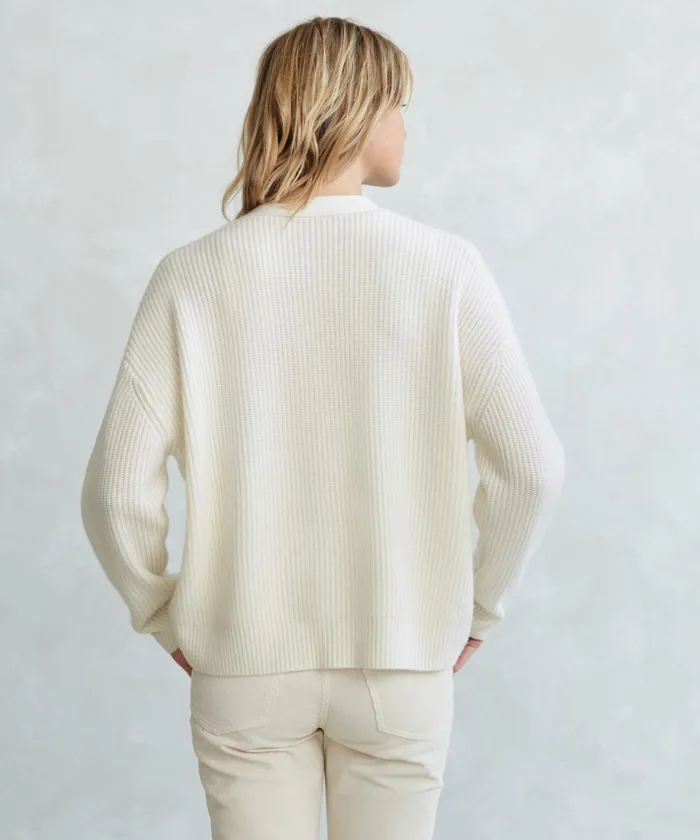 Cardigans Women Jenni Kayne Cropped Cashmere Cocoon Ivory Ivory