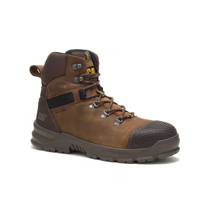 Cat Footwear Boots Men039s Accomplice X Waterproof Steel Toe Work Boot Real Brown 8211 Men