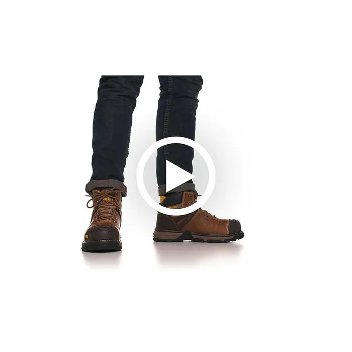 Cat Footwear Boots Men039s Excavator Superlite Waterproof Carbon Composite Toe Work Boot Dark Beige 8211 Men