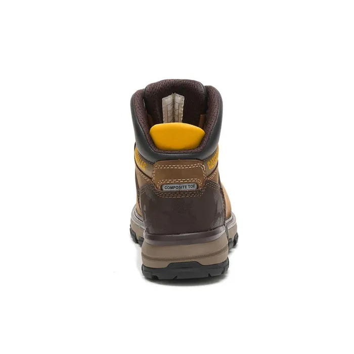 Cat Footwear Boots Men039s Excavator Superlite Waterproof Carbon Composite Toe Work Boot Dark Beige 8211 Men