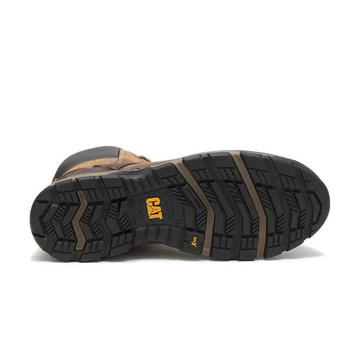 Cat Footwear Boots Men039s Excavator Superlite Waterproof Carbon Composite Toe Work Boot Dark Beige 8211 Men