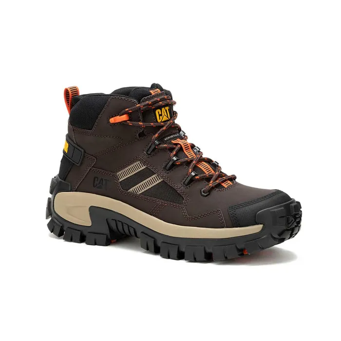 Cat Footwear Boots Men039s Invader Mid Vent Composite Toe Work Boot Coffee Bean 8211 Men