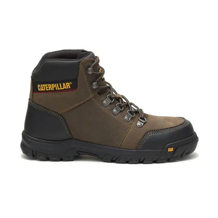 Cat Footwear Boots Men039s Outline Steel Toe Work Boot Dark Gull Grey 8211 Men