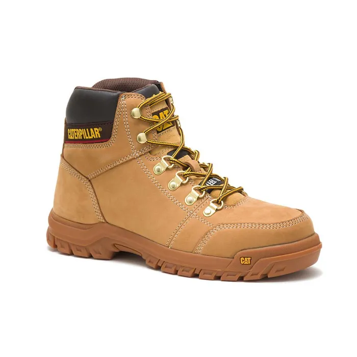 Cat Footwear Boots Men039s Outline Steel Toe Work Boot Honey Reset 8211 Men
