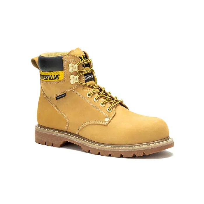 Cat Footwear Boots Men039s Second Shift Waterproof Steel Toe Work Boot Honey Reset 8211 Men