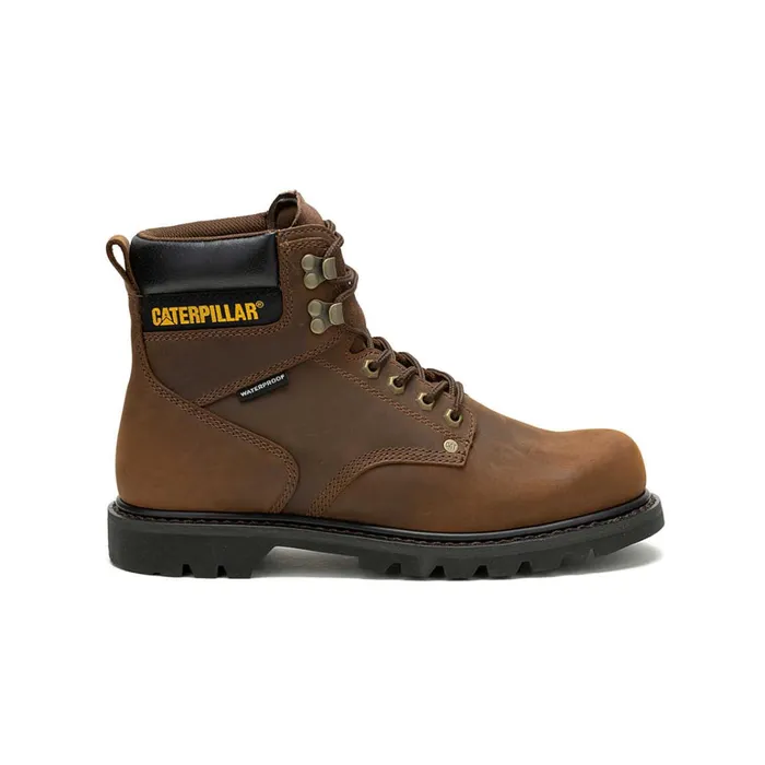 Cat Footwear Boots Men039s Second Shift Waterproof Work Boot Dark Brown 8211 Men