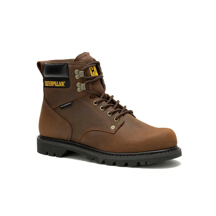 Cat Footwear Boots Men039s Second Shift Waterproof Work Boot Dark Brown 8211 Men