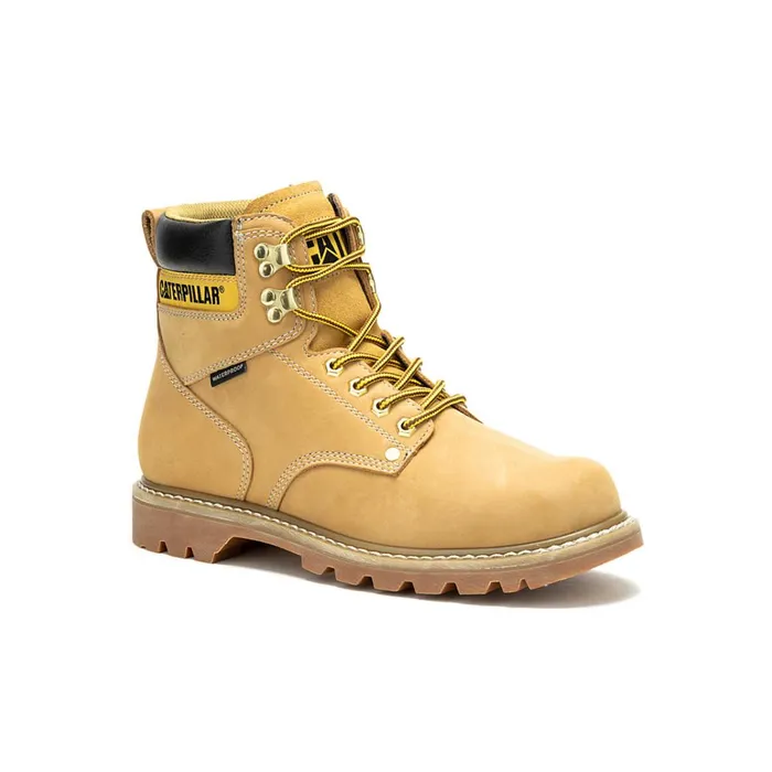 Cat Footwear Boots Men039s Second Shift Waterproof Work Boot Honey Reset 8211 Men