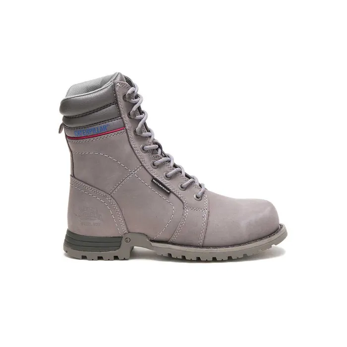 Cat Footwear Boots Women039s Echo Waterproof Steel Toe Work Boot Frost Grey 8211 Women