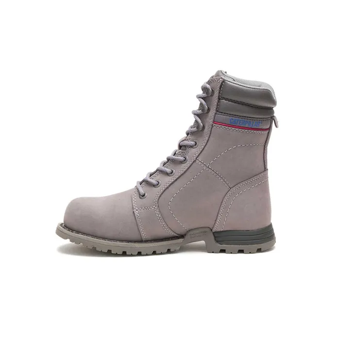 Cat Footwear Boots Women039s Echo Waterproof Steel Toe Work Boot Frost Grey 8211 Women