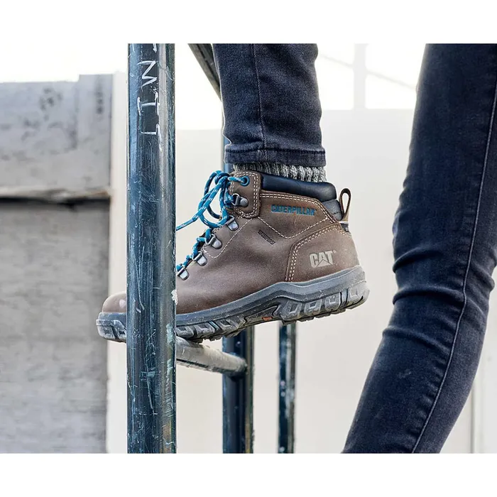 Cat Footwear Boots Women039s Mae Steel Toe Waterproof Work Boot Bay Leaf 8211 Women