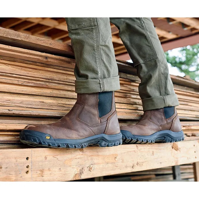 Cat Footwear Steel Toe Men039s Wheelbase Steel Toe Work Boot Clay 8211 Men