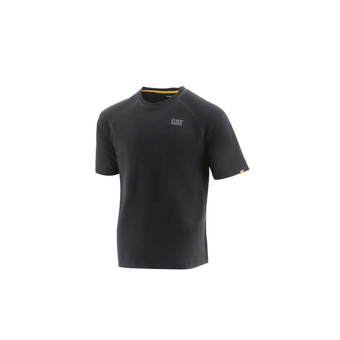 Cat Footwear Tops and Outerwear Men039s Performance Short Sleeve Tee Black 8211 Men