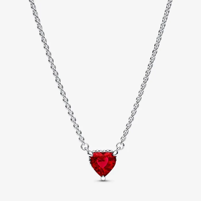 Chain Necklaces Women Pandora Sparkling Heart Halo Gift Set