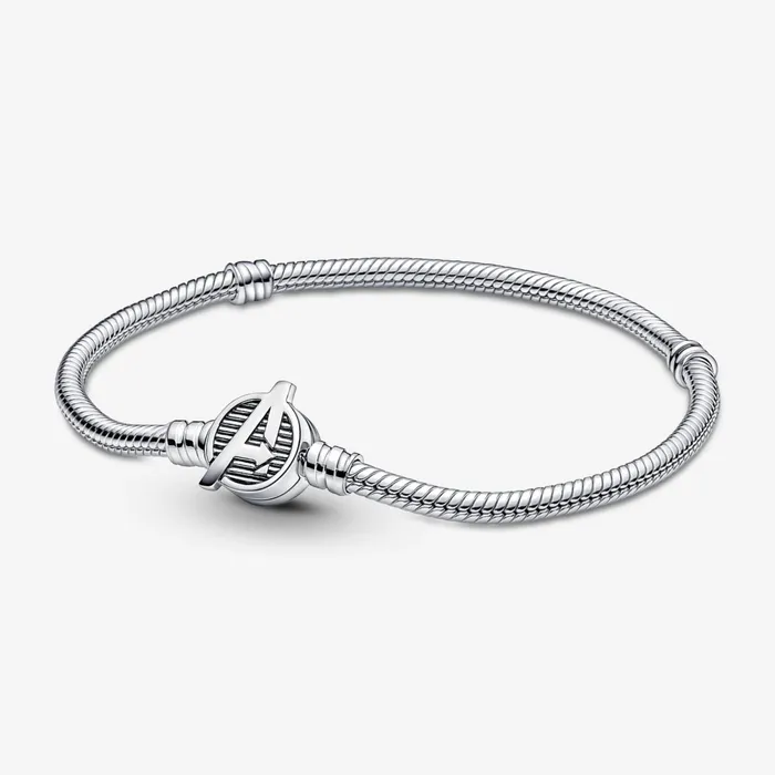Chains Women Pandora Online Moments Marvel The Avengers Logo Clasp Snake Chain Bracelet