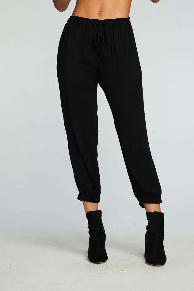 Chaser Brand Bottoms Womens Heirloom Wovens Cropped Paperbag Waist Pant