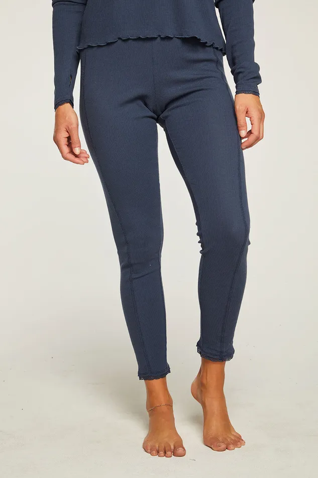 Chaser Brand Bottoms Womens Heritage Waffle Lace Long John Legging