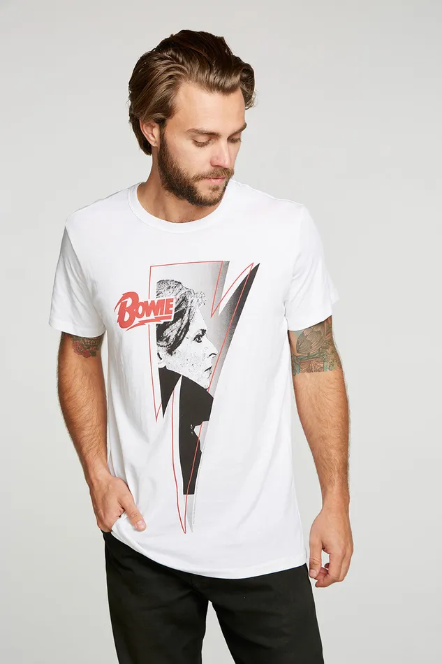 Chaser Brand David Bowie Bowie Bolt Mens Tops