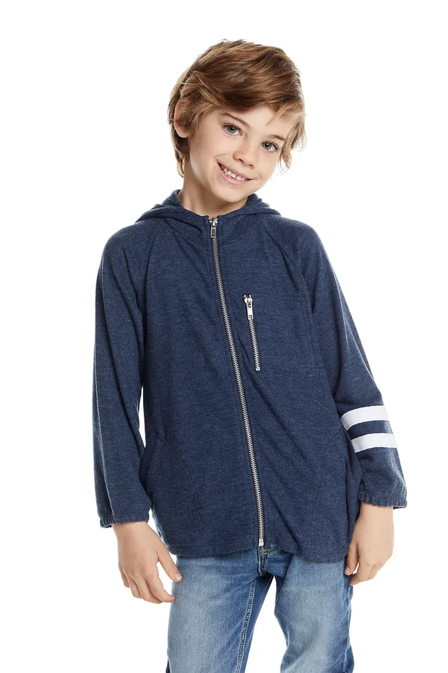 Chaser Brand Dresses and Skirts Boys Love Knit Long Sleeve Zip Up Hoodie with Strappings Chaser Brand Dresses and Skirts Boys Love Knit Long Sleeve Zip Up Hoodie with Strappings