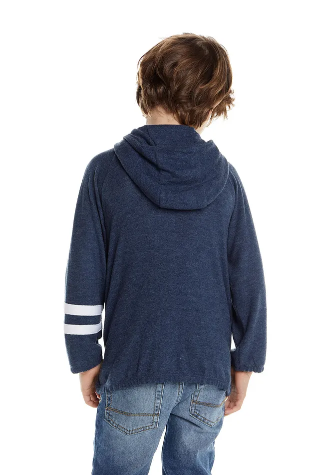 Chaser Brand Dresses and Skirts Boys Love Knit Long Sleeve Zip Up Hoodie with Strappings