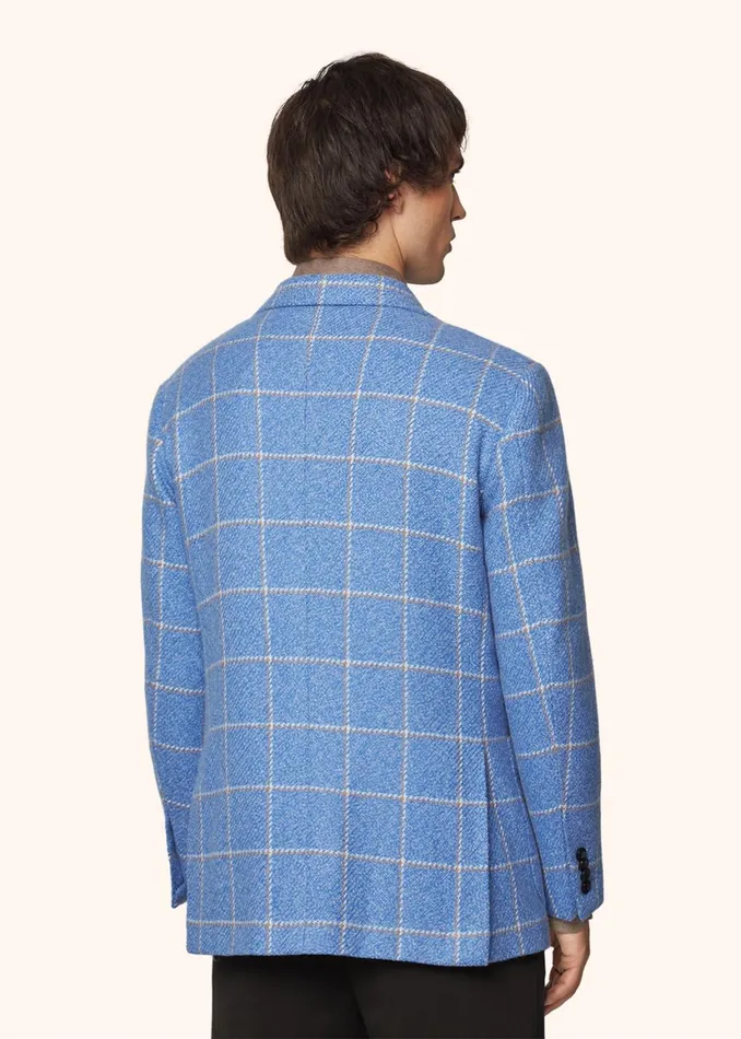 CHECKED CASHMERE BLAZER Men Kiton Jackets CHECKED CASHMERE BLAZER Men Kiton Jackets