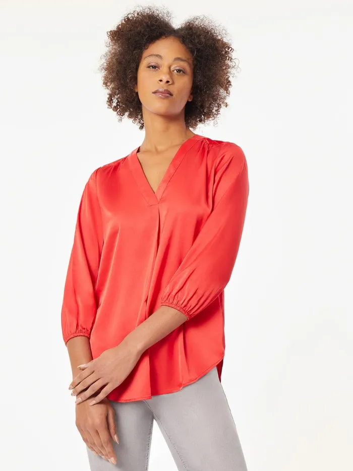 Chiffon VNeck Kelly Blouse Women Jones New York Sale