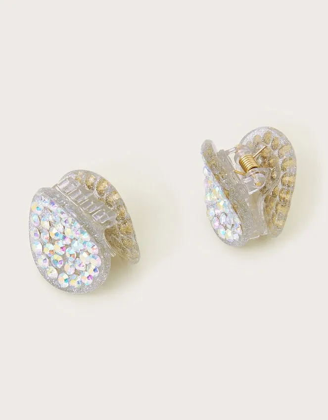 Children 2Pack Sparkle Claw Clips Monsoon Girls039 Hair Accessories