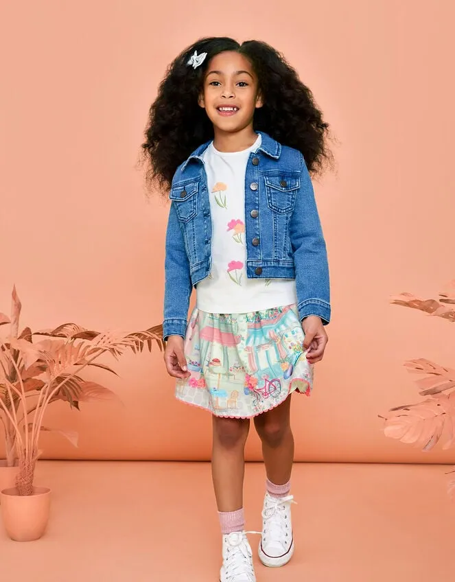 Children 3d Flower Broderie Top Ivory Monsoon Tops and TShirts