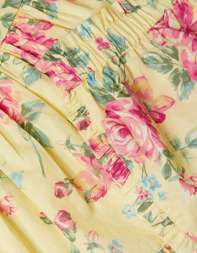 Children Baby Floral Top And Shorts Yellow Monsoon Beachwear and Swimwear