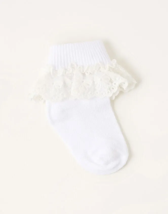 Children Baby Flower Lace Socks White Monsoon Girls039 Tights and Socks