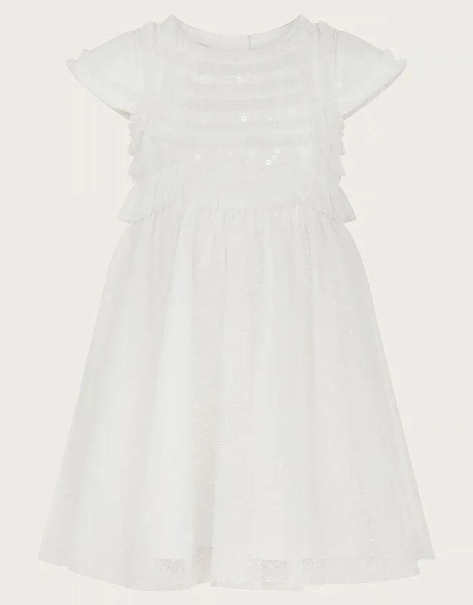 Children Baby Ruffle Truth Dress Ivory Monsoon Dresses