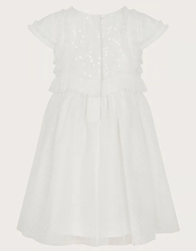 Children Baby Ruffle Truth Dress Ivory Monsoon Dresses