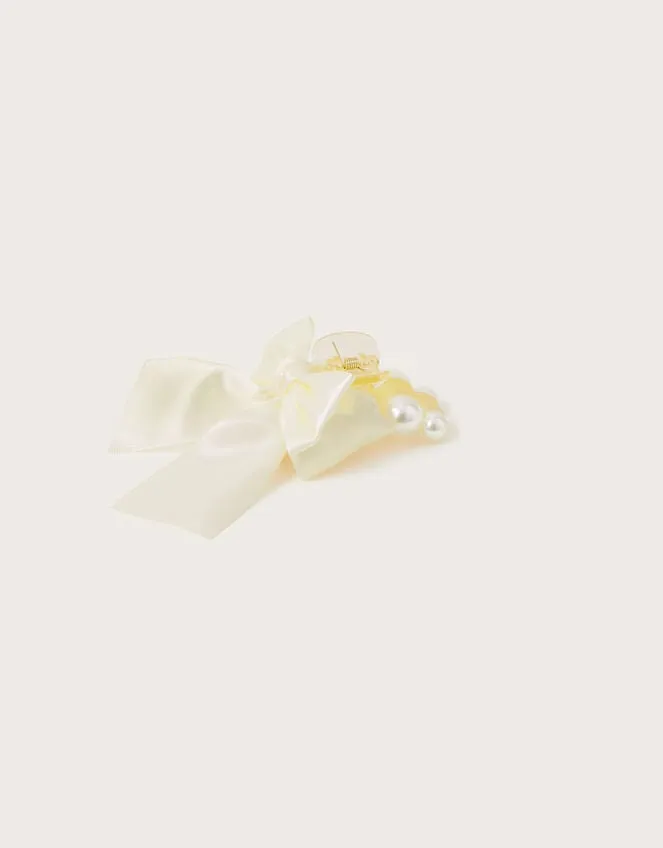 Children Bridesmaid Pearl Bow Claw Clip Monsoon Girls039 Hair Accessories