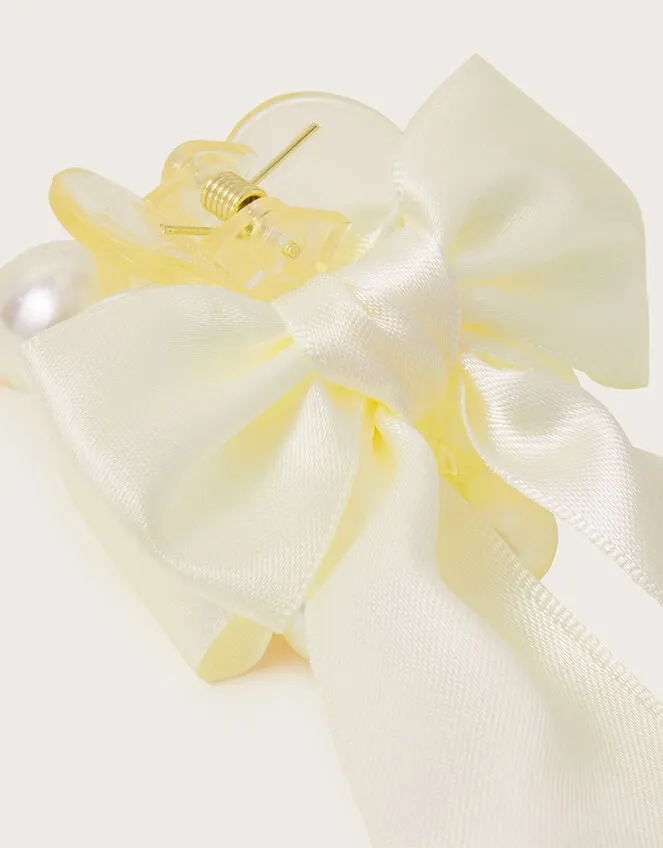 Children Bridesmaid Pearl Bow Claw Clip Monsoon Girls039 Hair Accessories